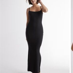 Quince Tencel Rib Knit Maxi Slip Dress